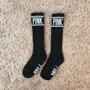 Victoria’s Secret PINK high socks.